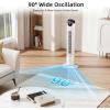 imageAntarctic Star T36 Tower Fan36 Inch Bladeless Oscillating Fan with Remote 6 Speeds amp 4 Modes LED Display 9H Timer Quiet Floor Standing Fan for Bedroom Living Room Office WhiteWHITE