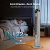 imageAntarctic Star T36 Tower Fan36 Inch Bladeless Oscillating Fan with Remote 6 Speeds amp 4 Modes LED Display 9H Timer Quiet Floor Standing Fan for Bedroom Living Room Office WhiteGREY