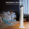 imageAntarctic Star T36 Tower Fan36 Inch Bladeless Oscillating Fan with Remote 6 Speeds amp 4 Modes LED Display 9H Timer Quiet Floor Standing Fan for Bedroom Living Room Office WhiteWHITE