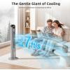 imageAntarctic Star T36 Tower Fan36 Inch Bladeless Oscillating Fan with Remote 6 Speeds amp 4 Modes LED Display 9H Timer Quiet Floor Standing Fan for Bedroom Living Room Office WhiteGREY