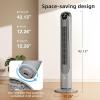 imageAntarctic Star T36 Tower Fan36 Inch Bladeless Oscillating Fan with Remote 6 Speeds amp 4 Modes LED Display 9H Timer Quiet Floor Standing Fan for Bedroom Living Room Office WhiteGREY