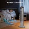 imageAntarctic Star T36 Tower Fan36 Inch Bladeless Oscillating Fan with Remote 6 Speeds amp 4 Modes LED Display 9H Timer Quiet Floor Standing Fan for Bedroom Living Room Office WhiteGREY