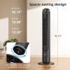 imageAntarctic Star T36 Tower Fan36 Inch Bladeless Oscillating Fan with Remote 6 Speeds amp 4 Modes LED Display 9H Timer Quiet Floor Standing Fan for Bedroom Living Room Office WhiteBLACK