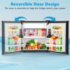 imageAntarctic Star Compact Refrigerator17 CuFt Single Door Small Fridge with FreezerWith Removable Glass Shelf and Adjustable Thermostatfor DormOfficeApartmentBLACK