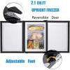 imageAntarctic Star Upright Freezer 11 Cuft Compact Mini Freezer with Reversible Single Door Temperature Control Removable Shelves Small freezer Stainless Steel for Dorms Home Office BlackBlack