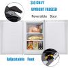imageAntarctic Star Upright Freezer 11 Cuft Compact Mini Freezer with Reversible Single Door Temperature Control Removable Shelves Small freezer Stainless Steel for Dorms Home Office BlackWhite