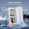 imageAntarctic Star Upright Freezer 11 Cuft Compact Mini Freezer with Reversible Single Door Temperature Control Removable Shelves Small freezer Stainless Steel for Dorms Home Office BlackWhite
