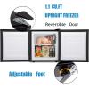imageAntarctic Star Upright Freezer 11 Cuft Compact Mini Freezer with Reversible Single Door Temperature Control Removable Shelves Small freezer Stainless Steel for Dorms Home Office BlackBlack