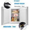 imageAntarctic Star Upright Freezer 11 Cuft Compact Mini Freezer with Reversible Single Door Temperature Control Removable Shelves Small freezer Stainless Steel for Dorms Home Office BlackWhite