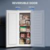 imageAntarctic Star Upright Freezer 11 Cuft Compact Mini Freezer with Reversible Single Door Temperature Control Removable Shelves Small freezer Stainless Steel for Dorms Home Office BlackWhite