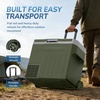 image:imageAntarctic Star 12 Volt Refrigerator68QT64L Electric Cooler Portable Refrigerator Freezer 46812V 24V DC 100 240V AC Car Fridge with Wheelsamp2 Baskets for CampingTravelRVCarBLACKGreen