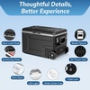 image:imageAntarctic Star 12 Volt Refrigerator68QT64L Electric Cooler Portable Refrigerator Freezer 46812V 24V DC 100 240V AC Car Fridge with Wheelsamp2 Baskets for CampingTravelRVCarBLACKBlack