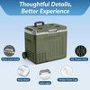 image:imageAntarctic Star 12 Volt Refrigerator68QT64L Electric Cooler Portable Refrigerator Freezer 46812V 24V DC 100 240V AC Car Fridge with Wheelsamp2 Baskets for CampingTravelRVCarBLACKGreen