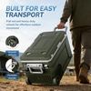 image:imageAntarctic Star 12 Volt Refrigerator68QT64L Electric Cooler Portable Refrigerator Freezer 46812V 24V DC 100 240V AC Car Fridge with Wheelsamp2 Baskets for CampingTravelRVCarBLACKGreen