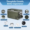 image:imageAntarctic Star 12 Volt Refrigerator68QT64L Electric Cooler Portable Refrigerator Freezer 46812V 24V DC 100 240V AC Car Fridge with Wheelsamp2 Baskets for CampingTravelRVCarBLACKGreen