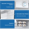 image:imageAntarctic Star 16 Cu Ft Mini Fridge with FreezerSmall Compact Refrigerator with Single Reversible Door Removable Shelves 7 Adjustable Thermostat for DormBedroomOfficeBlackBLACK