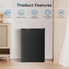 image:imageAntarctic Star 16 Cu Ft Mini Fridge with FreezerSmall Compact Refrigerator with Single Reversible Door Removable Shelves 7 Adjustable Thermostat for DormBedroomOfficeBlackBLACK