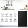 image:imageAntarctic Star 16 Cu Ft Mini Fridge with FreezerSmall Compact Refrigerator with Single Reversible Door Removable Shelves 7 Adjustable Thermostat for DormBedroomOfficeBlackBLACK