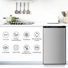 image:imageAntarctic Star 16 Cu Ft Mini Fridge with FreezerSmall Compact Refrigerator with Single Reversible Door Removable Shelves 7 Adjustable Thermostat for DormBedroomOfficeBlackSILVER