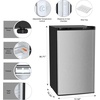 image:imageAntarctic Star 16 Cu Ft Mini Fridge with FreezerSmall Compact Refrigerator with Single Reversible Door Removable Shelves 7 Adjustable Thermostat for DormBedroomOfficeBlackSILVER