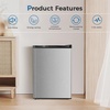 image:imageAntarctic Star 16 Cu Ft Mini Fridge with FreezerSmall Compact Refrigerator with Single Reversible Door Removable Shelves 7 Adjustable Thermostat for DormBedroomOfficeBlackSILVER