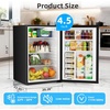 image:imageAntarctic Star 16 Cu Ft Mini Fridge with FreezerSmall Compact Refrigerator with Single Reversible Door Removable Shelves 7 Adjustable Thermostat for DormBedroomOfficeBlackBLACK