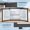 image:imageAntarctic Star 16 Cu Ft Mini Fridge with FreezerSmall Compact Refrigerator with Single Reversible Door Removable Shelves 7 Adjustable Thermostat for DormBedroomOfficeBlackSILVER