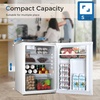 image:imageAntarctic Star 16 Cu Ft Mini Fridge with FreezerSmall Compact Refrigerator with Single Reversible Door Removable Shelves 7 Adjustable Thermostat for DormBedroomOfficeBlackWHITE
