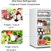 image:imageAntarctic Star 16 Cu Ft Mini Fridge with FreezerSmall Compact Refrigerator with Single Reversible Door Removable Shelves 7 Adjustable Thermostat for DormBedroomOfficeBlackWHITE