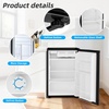 image:imageAntarctic Star 16 Cu Ft Mini Fridge with FreezerSmall Compact Refrigerator with Single Reversible Door Removable Shelves 7 Adjustable Thermostat for DormBedroomOfficeBlackBLACK