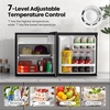 image:imageAntarctic Star 16 CuFt Compact Refrigerator with Freezer Mini fridge Removable Shelves 7 Adjustable Thermostat for Bedroom Apartment amp Office Black