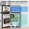 image:imageAntarctic Star 31 CuFtCompact RefrigeratorMini Fridge with Freezer2Door with Adjustable Removable Shelves For kitchenApartmentDormOfficeSILVER