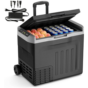 image:imageAntarctic Star Electric Cooler 12 Volt Refrigerator 43Quart Portable Refrigerator 40LFreezer 4681224V DC 100240V AC Car Fridge with Wheelsamp2 Baskets for CampingTravelRVCarBLACK