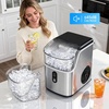 image:imageAntarctic Star Nugget Ice Makers Countertop Pebble Ice Machine with Chewable Pellet Ice 35Lbs24H SelfCleaning Sonic Ice OneClick Operation for KitchenParty Stainless Steel SilverStainless Steel Silver