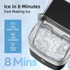 image:imageAntarctic Star Nugget Ice Makers Countertop Pebble Ice Machine with Chewable Pellet Ice 35Lbs24H SelfCleaning Sonic Ice OneClick Operation for KitchenParty Stainless Steel SilverStainless Steel Black
