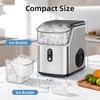 image:imageAntarctic Star Nugget Ice Makers Countertop Pebble Ice Machine with Chewable Pellet Ice 35Lbs24H SelfCleaning Sonic Ice OneClick Operation for KitchenParty Stainless Steel SilverSilver
