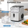 image:imageAntarctic Star Nugget Ice Makers Countertop Pebble Ice Machine with Chewable Pellet Ice 35Lbs24H SelfCleaning Sonic Ice OneClick Operation for KitchenParty Stainless Steel SilverStainless Steel Silver