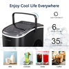 image:imageAntarctic Star Portable Ice Maker Countertop 18Lbs24H SelfCleaning Ice Machine with OneTouch Operation amp Ice Scoop Included for Home Kitchen Office BlackDark Black