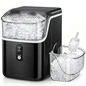 image:imageAntarctic Star Nugget Ice Makers Countertop Pebble Ice Machine with Chewable Pellet Ice 35Lbs24H SelfCleaning Sonic Ice OneClick Operation for KitchenParty Stainless Steel SilverStainless Steel Black