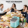 image:imageAntarctic Star Countertop Ice Maker Portable Ice Machine with Carry Handle 265Lbs24H 2 Sizes Bullet Ice 8Cubes in 6 Mins OfficeKitchenBar Whitegreen