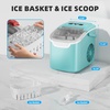image:imageAntarctic Star Countertop Ice Maker Portable Ice Machine with Carry Handle 265Lbs24H 2 Sizes Bullet Ice 8Cubes in 6 Mins OfficeKitchenBar Whitegreen