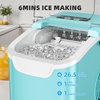 image:imageAntarctic Star Countertop Ice Maker Portable Ice Machine with Carry Handle 265Lbs24H 2 Sizes Bullet Ice 8Cubes in 6 Mins OfficeKitchenBar Whitegreen