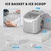 image:imageAntarctic Star Countertop Ice Maker Portable Ice Machine with Carry Handle 265Lbs24H 2 Sizes Bullet Ice 8Cubes in 6 Mins OfficeKitchenBar Whitegrey