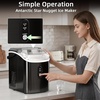 image:imageNugget Countertop Ice Maker with Soft Chewable Ice 35Lbs24H Pebble Portable Ice Machine with Ice Scoop SelfCleaning OneClick Operation for KitchenOffice Stainless Steel SilverBlack