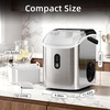 image:imageNugget Countertop Ice Maker with Soft Chewable Ice 35Lbs24H Pebble Portable Ice Machine with Ice Scoop SelfCleaning OneClick Operation for KitchenOffice Stainless Steel SilverStainless Steel Silver
