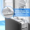image:imageAntarctic Star 175 Cu Ft French Door Refrigerator Bottom Freezer with BuiltIn Automatic Ice Maker Fast Cooling amp MultiAir Flow Inverter Compressor Stainless Steel VCM LED Touch Display SilverGrey