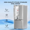 image:imageAntarctic Star 175 Cu Ft French Door Refrigerator Bottom Freezer with BuiltIn Automatic Ice Maker Fast Cooling amp MultiAir Flow Inverter Compressor Stainless Steel VCM LED Touch Display SilverSilver