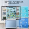 image:imageAntarctic Star 175 Cu Ft French Door Refrigerator Bottom Freezer with BuiltIn Automatic Ice Maker Fast Cooling amp MultiAir Flow Inverter Compressor Stainless Steel VCM LED Touch Display SilverSilver