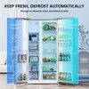 image:imageAntarctic Star 175 Cu Ft French Door Refrigerator Bottom Freezer with BuiltIn Automatic Ice Maker Fast Cooling amp MultiAir Flow Inverter Compressor Stainless Steel VCM LED Touch Display SilverSilver