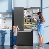 image:imageAntarctic Star 175 Cu Ft French Door Refrigerator Bottom Freezer with BuiltIn Automatic Ice Maker Fast Cooling amp MultiAir Flow Inverter Compressor Stainless Steel VCM LED Touch Display SilverGrey